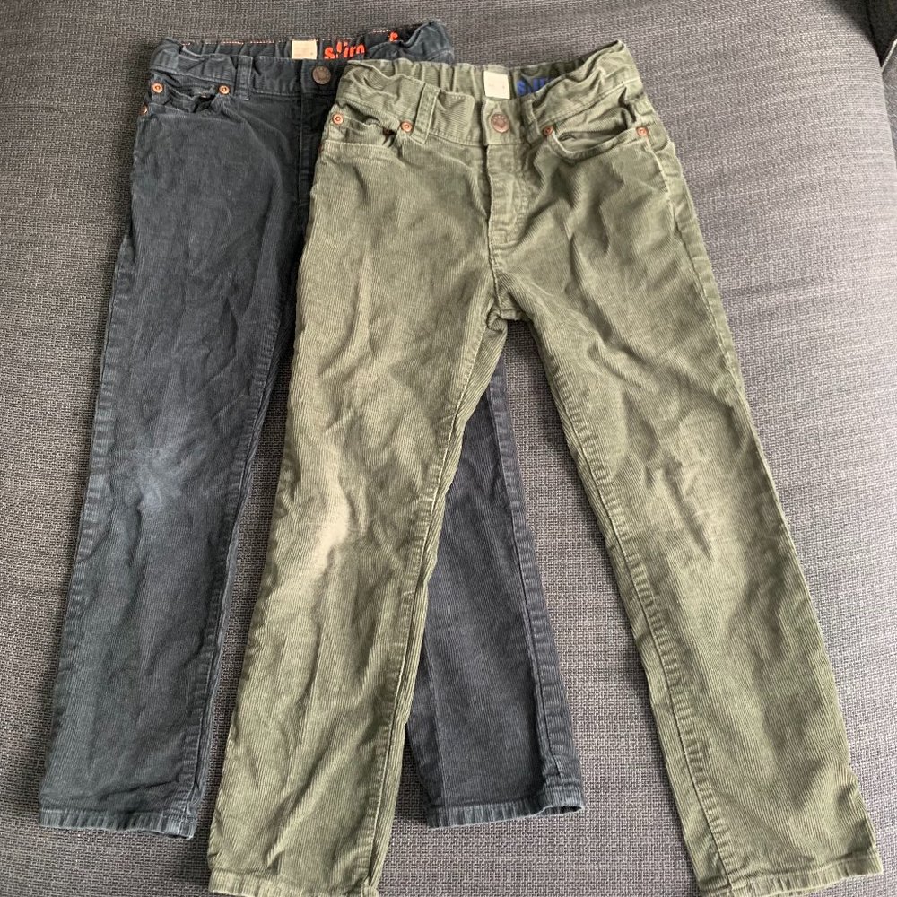 Pair of slim Crewcuts corduroy pants, 6